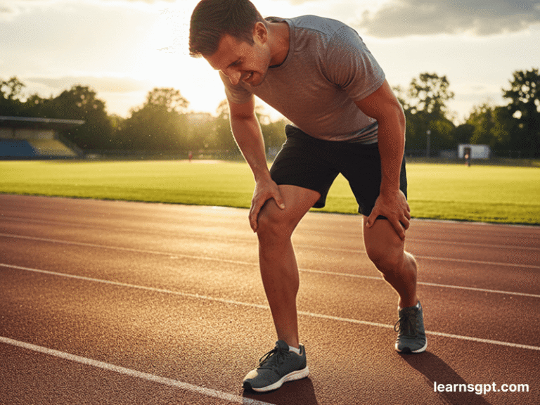 Can Tight Calves Cause Shin Splints? 5 Ways to Fix It A runner checking their leg because tight calves cause shin splints.