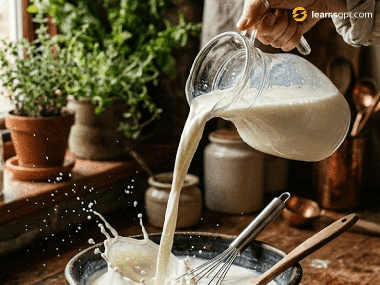 Pouring fresh milk to test can i replace heavy cream with milk.